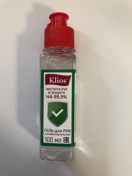 Гель для рук антибактериальный "KLIOS" 100 мл