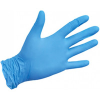 Перчатки нитриловые голубые