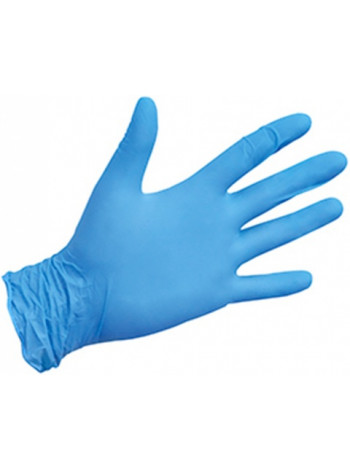 Перчатки нитриловые голубые